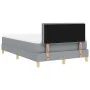 Cama Box Spring con Colchón y Luz LED Gris Claro 120x200 cm Tela | Foro24.es | Tu tienda online para hogar, jardín y más Foro24.es