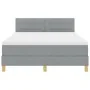 Cama con somier con colchón y LED Gris claro 140x190 cm Tela by , Beds and slatted bases - Ref: Foro24-3342359, Price: 471,11...
