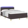 Cama Box Spring con Colchón y LED Marrón Oscuro 140x190 cm Tela | Foro24.es | Tu tienda online para hogar, jardín y más Foro24.es