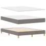 Cama Box Spring con Colchón y LED Taupe 140x190 cm Tela | Foro24.es | Tu tienda online para hogar, jardín y más Foro24.es