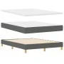 Cama con Box Spring con Colchón y LED Gris Oscuro 140x200 cm Tela by , Beds and slatted bases - Ref: Foro24-3342367, Price: 4...