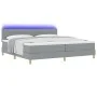 Cama con Base con Colchón y Luz LED Gris Claro 200x200 cm Tela | Foro24.es | Tu tienda online para hogar, jardín y más Foro24.es