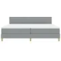Cama con Base con Colchón y Luz LED Gris Claro 200x200 cm Tela | Foro24.es | Tu tienda online para hogar, jardín y más Foro24.es