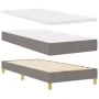 Cama Box Spring con Colchón y LED Taupe 100x200 cm Tela | Foro24.es | Tu tienda online para hogar, jardín y más Foro24.es