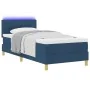 Cama Box Spring con Colchón y LED Azul 100x200 cm Tela | Foro24.es | Tu tienda online para hogar, jardín y más Foro24.es