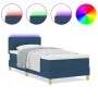 Cama Box Spring con Colchón y LED Azul 100x200 cm Tela | Foro24.es | Tu tienda online para hogar, jardín y más Foro24.es
