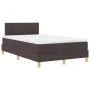 Cama con somier con colchón y LED marrón oscuro 120x200 cm tela | Foro24.es | Tu tienda online para hogar, jardín y más Foro24.es