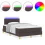Cama con somier con colchón y LED marrón oscuro 120x200 cm tela | Foro24.es | Tu tienda online para hogar, jardín y más Foro24.es