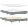 Cama con Box Spring con Colchón & Luz LED Gris Claro 140x190 cm Tela by , Beds and slatted bases - Ref: Foro24-3342436, Price...