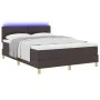 Cama con canapé y colchón LED marrón oscura 140x190 cm tela | Foro24.es | Tu tienda online para hogar, jardín y más Foro24.es