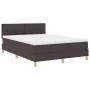 Cama con canapé y colchón LED marrón oscura 140x190 cm tela | Foro24.es | Tu tienda online para hogar, jardín y más Foro24.es