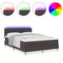 Cama con canapé y colchón LED marrón oscura 140x190 cm tela | Foro24.es | Tu tienda online para hogar, jardín y más Foro24.es