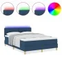 Cama Box Spring con Colchón y LED Azul 140x200 cm Tela von , Betten und Lattenroste - Ref: Foro24-3342449, Preis: 442,23 €, R...