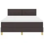 Cama con canapé y colchón LED marrón oscura 140x190 cm tela | Foro24.es | Tu tienda online para hogar, jardín y más Foro24.es