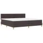 Cama Box Spring con Colchón & LED Marrón Oscuro 200x200 cm Tela | Foro24.es | Tu tienda online para hogar, jardín y más Foro24.es