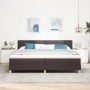 Cama Box Spring con Colchón & LED Marrón Oscuro 200x200 cm Tela | Foro24.es | Tu tienda online para hogar, jardín y más Foro24.es