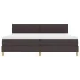Cama Box Spring con Colchón & LED Marrón Oscuro 200x200 cm Tela | Foro24.es | Tu tienda online para hogar, jardín y más Foro24.es