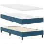 Cama Box Spring con colchón y LED Azul Oscuro 90x200 cm de terciopelo von , Betten und Lattenroste - Ref: Foro24-3342630, Pre...