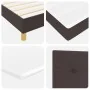 Cama Box Spring con Colchón & LED Marrón Oscuro 200x200 cm Tela | Foro24.es | Tu tienda online para hogar, jardín y más Foro24.es