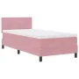 Cama con somier con colchón y LED Rosa 100x200 cm Terciopelo by , Beds and slatted bases - Ref: Foro24-3342637, Price: 308,28...