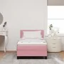 Cama con somier con colchón y LED Rosa 100x200 cm Terciopelo by , Beds and slatted bases - Ref: Foro24-3342637, Price: 308,28...