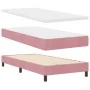Cama con somier con colchón y LED Rosa 100x200 cm Terciopelo by , Beds and slatted bases - Ref: Foro24-3342637, Price: 308,28...