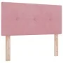 Cama con somier con colchón y LED Rosa 100x200 cm Terciopelo by , Beds and slatted bases - Ref: Foro24-3342637, Price: 308,28...