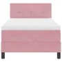 Cama con somier con colchón y LED Rosa 100x200 cm Terciopelo by , Beds and slatted bases - Ref: Foro24-3342637, Price: 308,28...