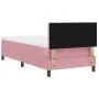Cama con somier con colchón y LED Rosa 100x200 cm Terciopelo by , Beds and slatted bases - Ref: Foro24-3342637, Price: 308,28...