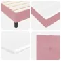 Cama con somier con colchón y LED Rosa 100x200 cm Terciopelo by , Beds and slatted bases - Ref: Foro24-3342637, Price: 308,28...