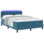 Cama Box Spring con colchón y LED Azul oscuro 140x190 cm de terciopelo | Foro24.es | Tu tienda online para hogar, jardín y más Foro24.es