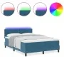 Cama Box Spring con colchón y LED Azul oscuro 140x190 cm de terciopelo | Foro24.es | Tu tienda online para hogar, jardín y más Foro24.es