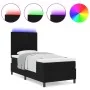 Cama con muelles con colchón y LED negro 90x200 cm tela von , Betten und Lattenroste - Ref: Foro24-3342762, Preis: 354,83 €, ...
