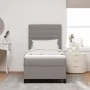 Cama con somier con colchón y LED taupe 100x200 cm tela | Foro24.es | Tu tienda online para hogar, jardín y más Foro24.es