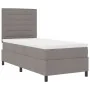 Cama con somier con colchón y LED taupe 100x200 cm tela | Foro24.es | Tu tienda online para hogar, jardín y más Foro24.es