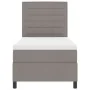 Cama con somier con colchón y LED taupe 100x200 cm tela | Foro24.es | Tu tienda online para hogar, jardín y más Foro24.es