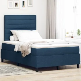 Cama con somier y colchón LED azul 120x200 cm de tela by , Beds and slatted bases - Ref: Foro24-3342787, Price: 457,53 €, Dis...