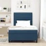 Cama con somier y colchón LED azul 120x200 cm de tela by , Beds and slatted bases - Ref: Foro24-3342787, Price: 457,53 €, Dis...