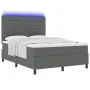 Cama con Bóveda con Colchón & LED Gris Oscuro 140x200 cm Tela | Foro24.es | Tu tienda online para hogar, jardín y más Foro24.es