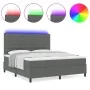 Cama con Bóveda con Colchón & LED Gris Oscuro 140x200 cm Tela | Foro24.es | Tu tienda online para hogar, jardín y más Foro24.es
