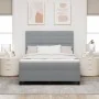 Cama con Somier y Colchón & LED Gris Claro 140x200 cm Tela | Foro24.es | Tu tienda online para hogar, jardín y más Foro24.es