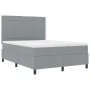 Cama con Somier y Colchón & LED Gris Claro 140x200 cm Tela | Foro24.es | Tu tienda online para hogar, jardín y más Foro24.es