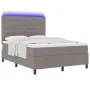 Cama con somier y colchón LED Taupe 160x200 cm Tela | Foro24.es | Tu tienda online para hogar, jardín y más Foro24.es