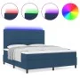 Cama tipo box spring con colchón y LED azul 160x200 cm tela | Foro24.es | Tu tienda online para hogar, jardín y más Foro24.es