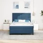 Cama tipo box spring con colchón y LED azul 160x200 cm tela | Foro24.es | Tu tienda online para hogar, jardín y más Foro24.es