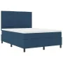 Cama tipo box spring con colchón y LED azul 160x200 cm tela | Foro24.es | Tu tienda online para hogar, jardín y más Foro24.es