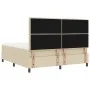 Cama con somier, colchón y luz LED color crema 180x200 cm tela | Foro24.es | Tu tienda online para hogar, jardín y más Foro24.es