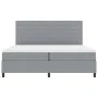 Cama con somier con colchón y luz LED gris 200x200 cm de tela | Foro24.es | Tu tienda online para hogar, jardín y más Foro24.es
