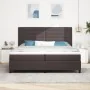 Cama con muelles con colchón y luces LED Marrón oscuro 200x200 cm Tela | Foro24.es | Tu tienda online para hogar, jardín y más Foro24.es