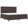 Cama con muelles con colchón y luces LED Marrón oscuro 200x200 cm Tela | Foro24.es | Tu tienda online para hogar, jardín y más Foro24.es
